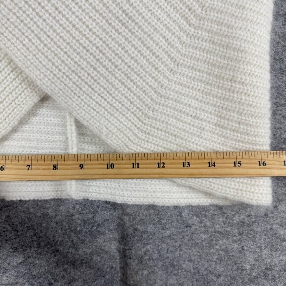 Maje Angora Blend Wrap Sweater Cream V Neck Knit Size Small Luxury Soft Knit - Picture 10 of 15